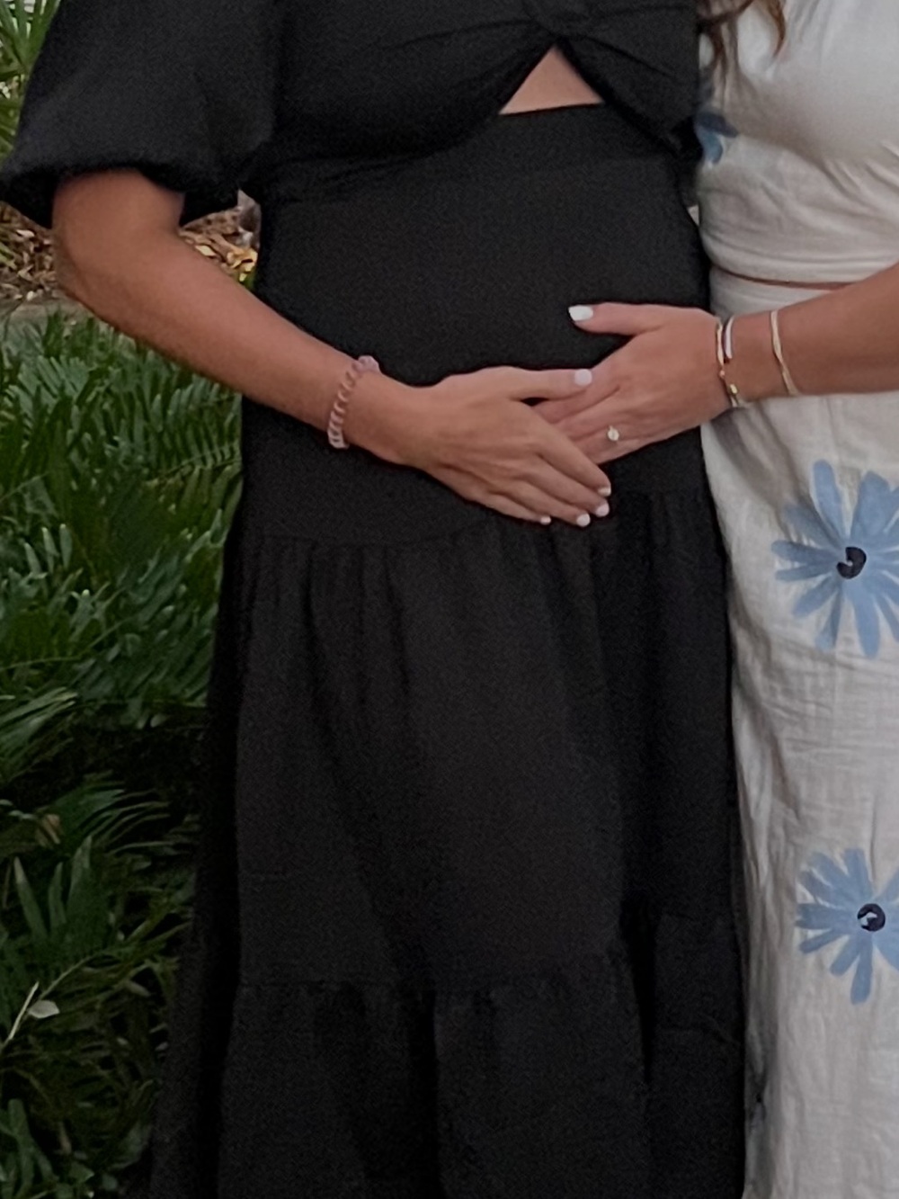 Black Tiered Midi Skirt